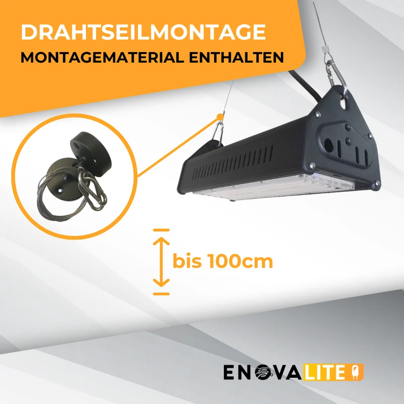 4er Pack LED HighBay Linear, 150 W, 18000 lm, 5000 K (neutralweiß)