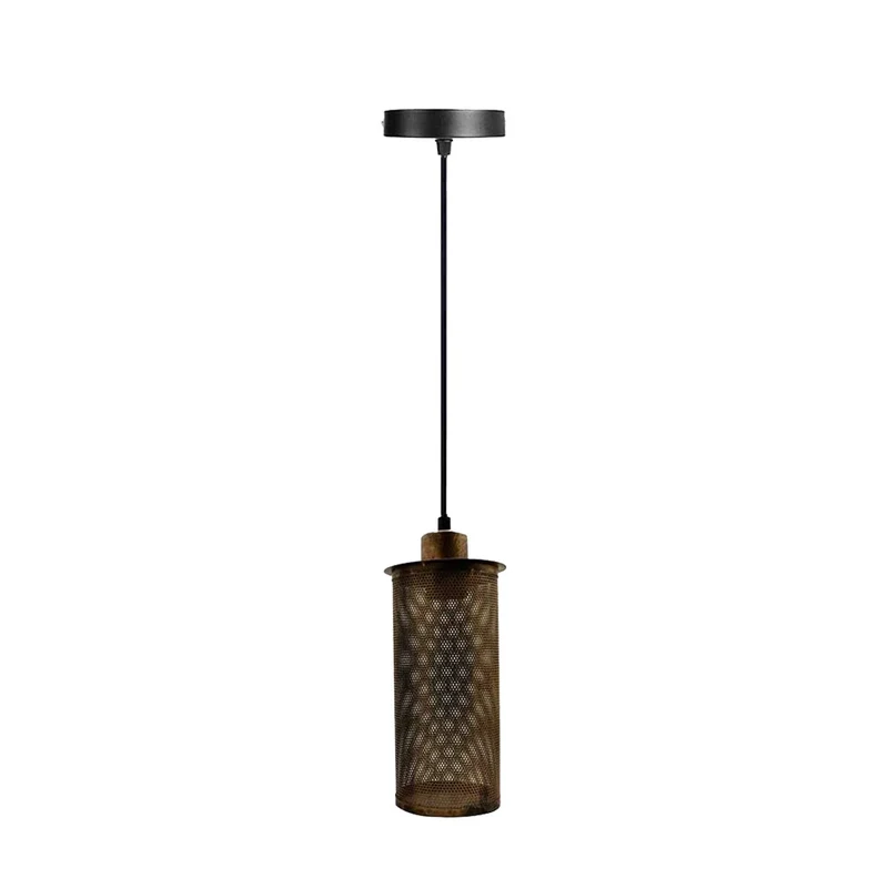 Vintage Industrielle Pendelleuchte – Gebürstetes Kupfer E27 Deckenlampe mit verstellbarem Kabel ~2516