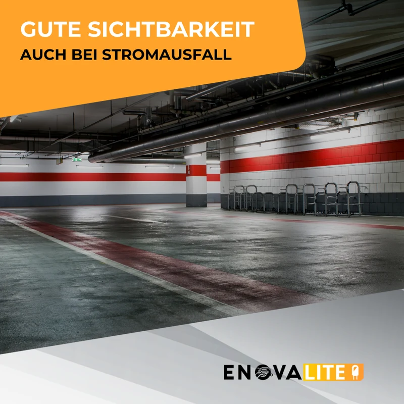 LED-Fluchtwegleuchte mit 8h Notstromakku, TEST-Funktion, Dauer- & Notbetrieb, IP65