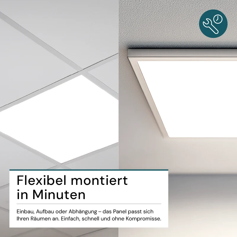 2er-Pack LED BackLit Panel, 62x62 cm, 36W, 3600lm, 3000K