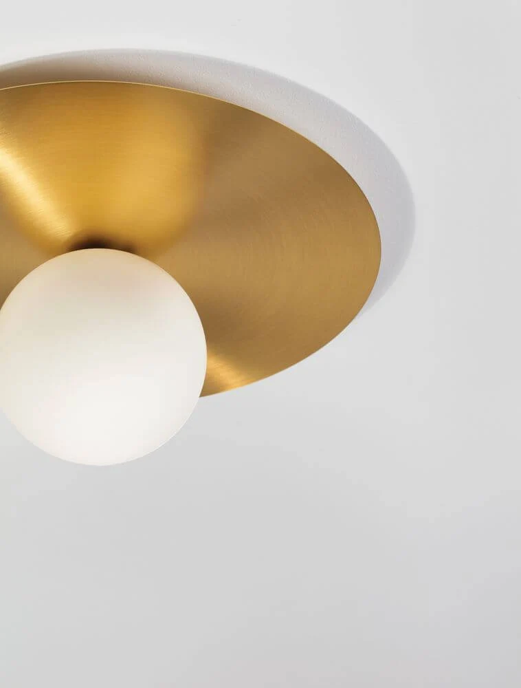 Indigo Deckenleuchte Gold, Weiß