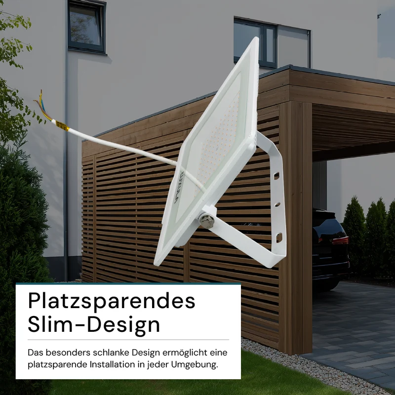 10er Pack LED-Fluter, 100 W, 4000 K (neutralweiß), 10000 lm, weiß, IP65
