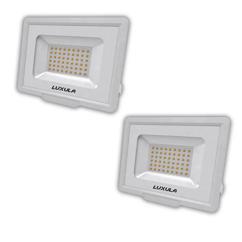 2er Pack LED-Fluter, 50 W, 4000 K (neutralweiß), 5000 lm, weiß, IP65