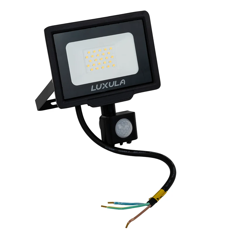 2er Pack LED-Fluter mit Bewegungsmelder, 20 W, 4000 K (neutralweiß), 2000 lm, schwarz, IP65