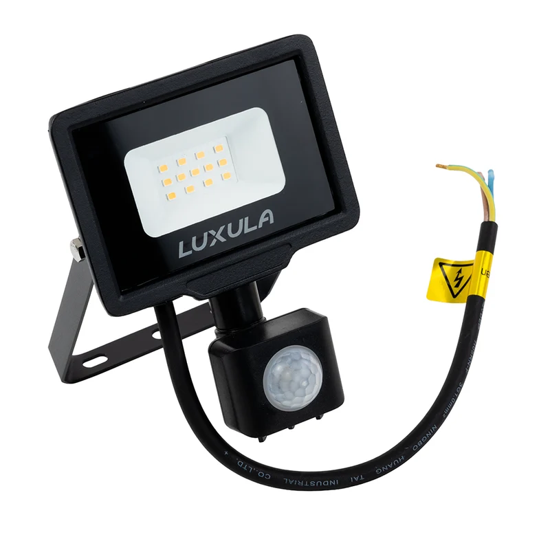 2er Pack LED-Fluter mit Bewegungsmelder, 10 W, 4000 K (neutralweiß), 1000 lm, schwarz, IP65