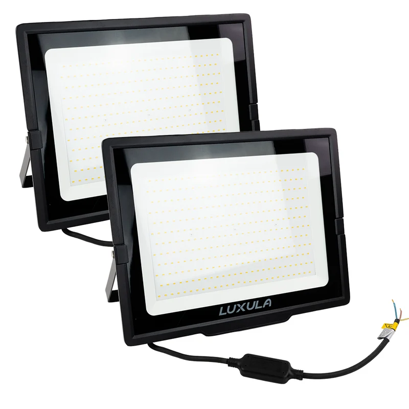 2er Pack LED-Fluter, 300 W, 4000 K (neutralweiß), 30000 lm, schwarz, IP65