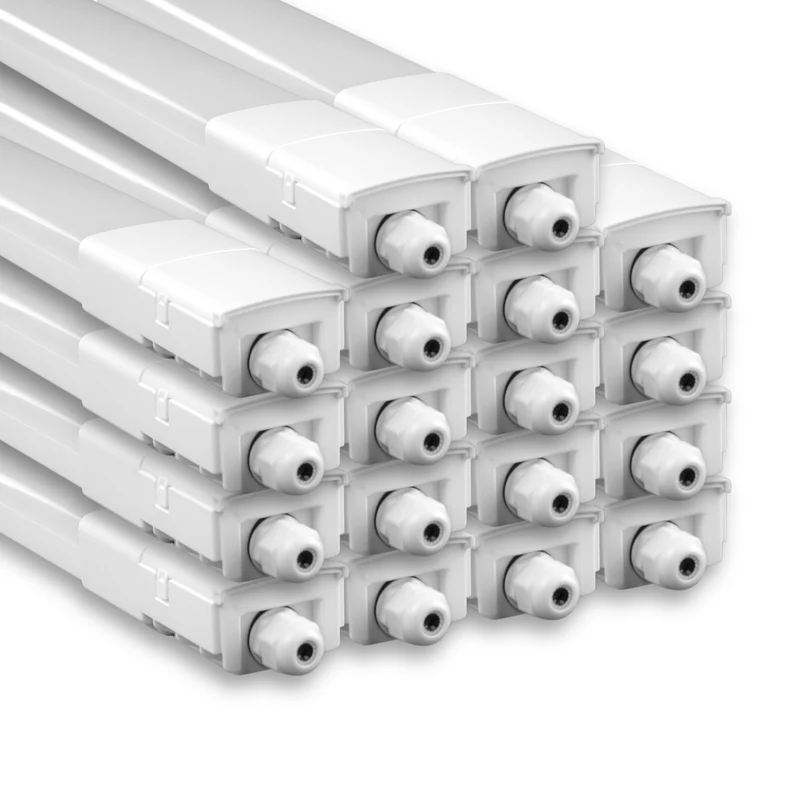 18er Pack LED Feuchtraumleuchte, 120 cm, 32 W, 3616 lm, 4000 K (neutralweiß), IP66, durchschleifbar, Fast Connector