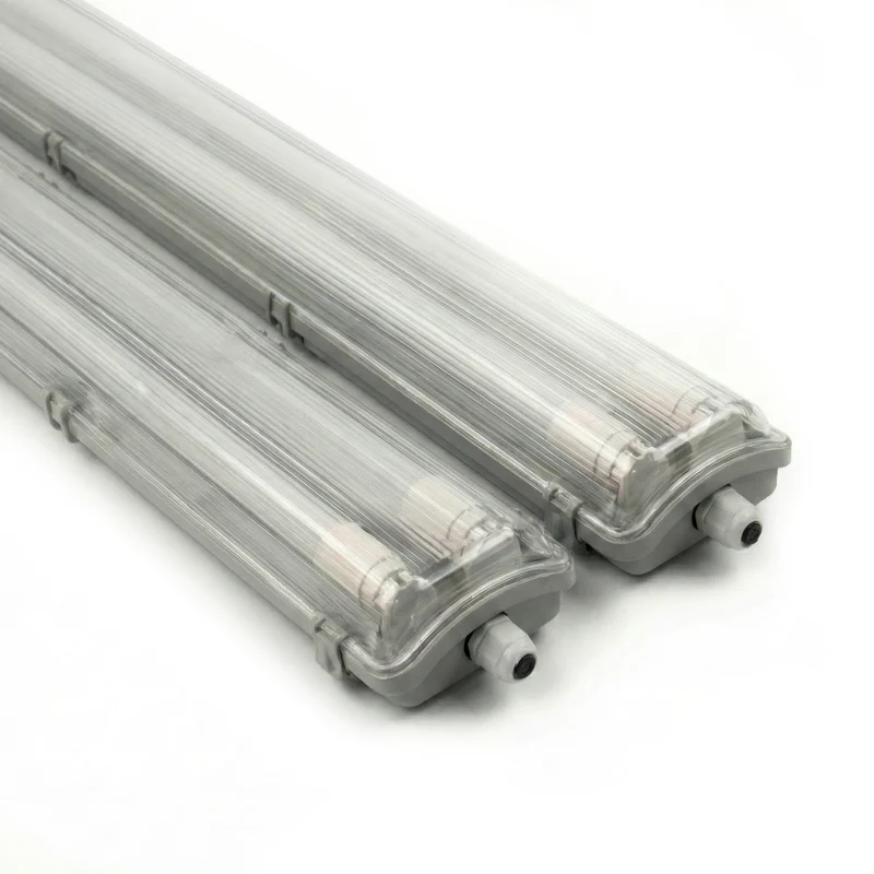 2er Pack LED Wannenleuchte 120cm, inkl 2x18W LED-Röhren T8, 4000K, IP65, IK08