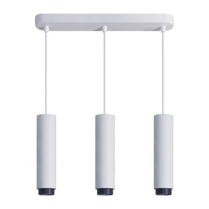 LED-Pendelleuchte, weiß/schwarz, aus Aluminium, 3-flammig, GU10-Fassung, IP20