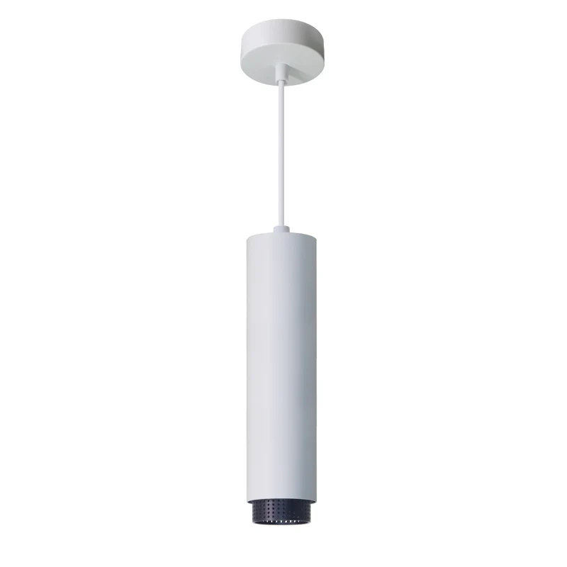 LED-Pendelleuchte, weiß/schwarz, aus Aluminium, 1-flammig, GU10-Fassung, IP20
