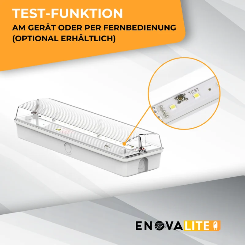 20er-Pack LED-Fluchtwegleuchte mit Notstromakku 3h, TEST-Funktion, Dauer- & Notbetrieb, IP65