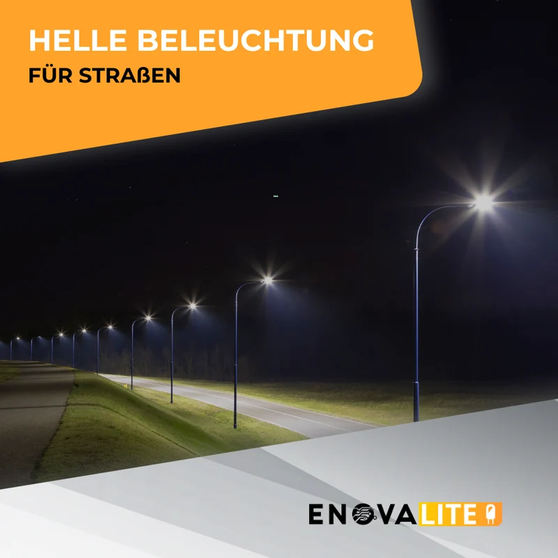 5er Pack LED-Straßenleuchte, 150 W, 21000 lm, 5000 K (neutralweiß), IP65