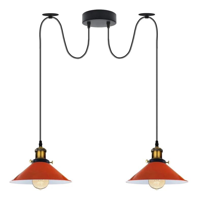 Orange Hängelampen für Schlafzimmer Ø 22cm Höhe 17cm~2242