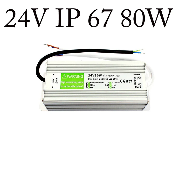 DC24V LED Trafo Netzteil Schaltnetzteil 80W Wasserdichter IP67 ~ 2422