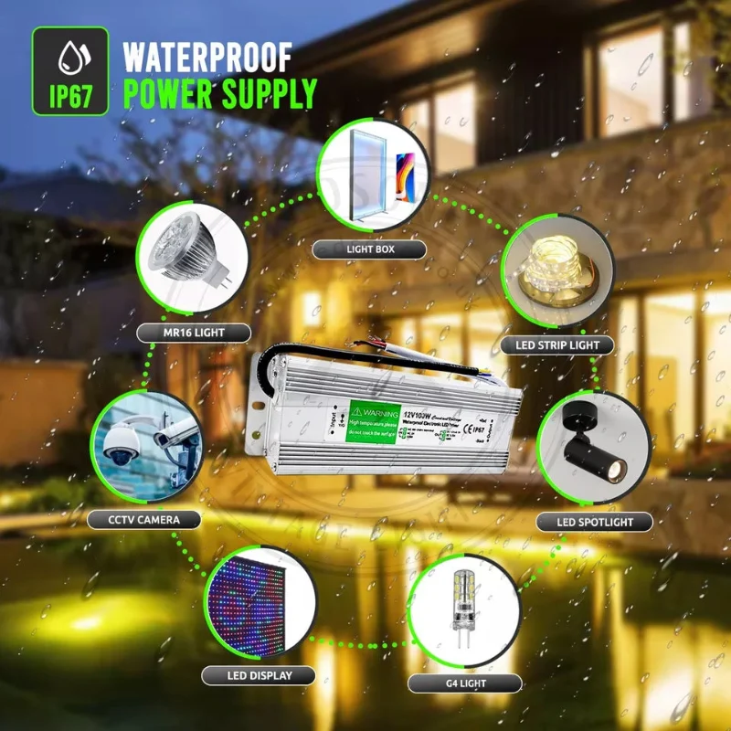 24V LED Netzteil 100W – IP67 Wasserdicht für Außen ~2416