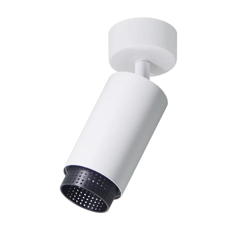 Schwenkbarer LED Aufbauspot mit GU10 Fassung, weiß/schwarz, IP20, Aluminium