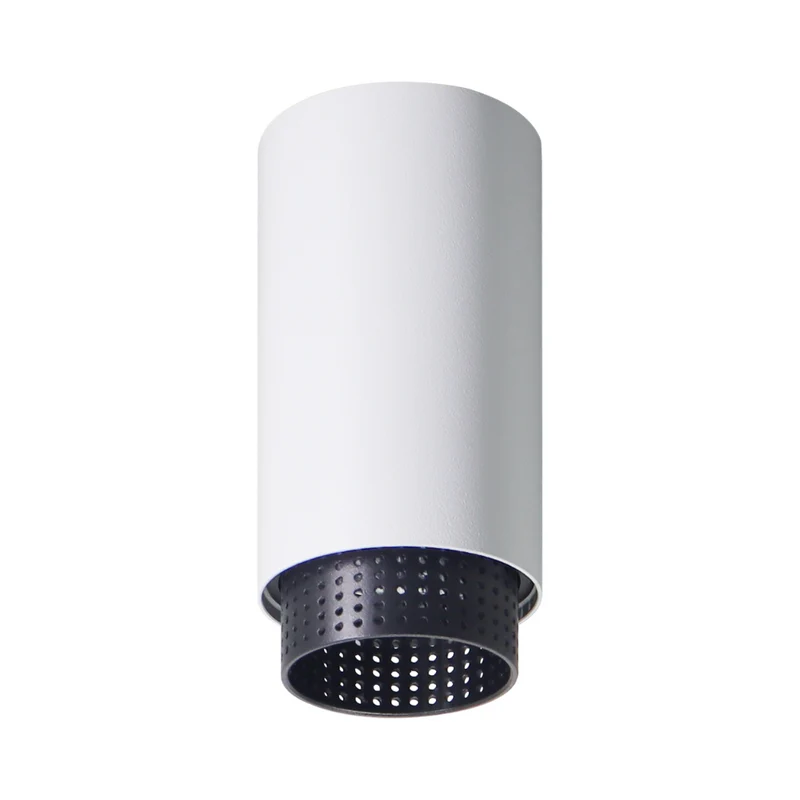 LED Aufbauspot mit GU10 Fassung, weiß/schwarz, IP20, Aluminium