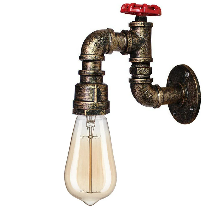 Steampunk Wandleuchte Vintage Wasserrohrdesign~2365