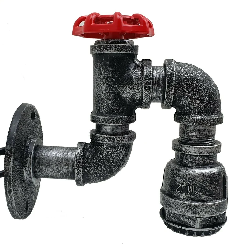 Steampunk Wandleuchte Vintage Wasserrohrdesign~2365