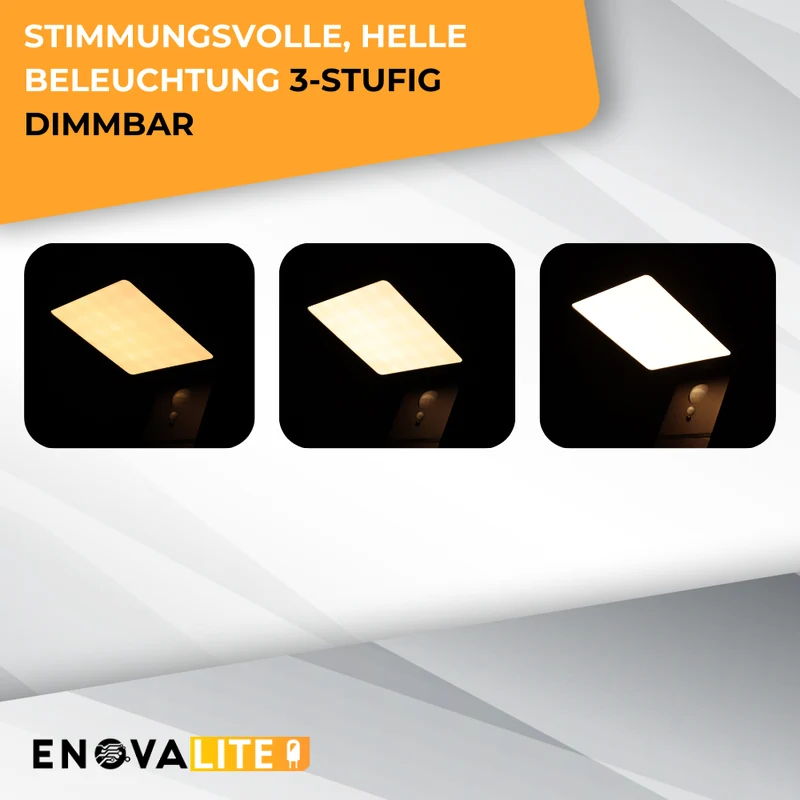 6er-Pack Solar Wegeleuchte mit PIR Sensor, eckig, 3000 K (warmweiß), 12 Stunden Leuchtzeit, 3 Lichtmodi, IP54-Schutz, aus hochwertigem Aluminium