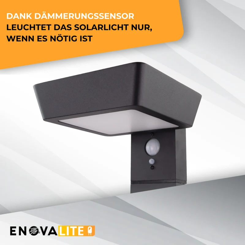 4er-Pack Solar Wegeleuchte mit PIR Sensor, eckig, 3000 K (warmweiß), 12 Stunden Leuchtzeit, 3 Lichtmodi, IP54-Schutz, aus hochwertigem Aluminium