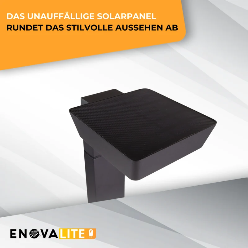 4er-Pack Solar Wegeleuchte mit PIR Sensor, eckig, 3000 K (warmweiß), 12 Stunden Leuchtzeit, 3 Lichtmodi, IP54-Schutz, aus hochwertigem Aluminium