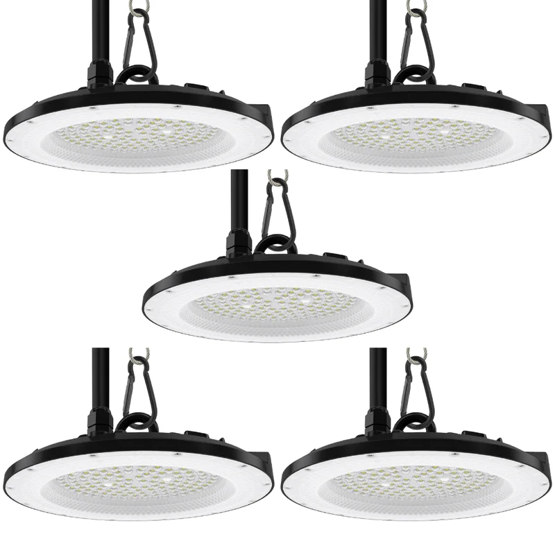 5er Pack LED-HighBay, UFO, 200 W, 20000 lm, CCT 3000-6500 K (warm-, neutral-, kaltweiß), IP65, EPISTAR