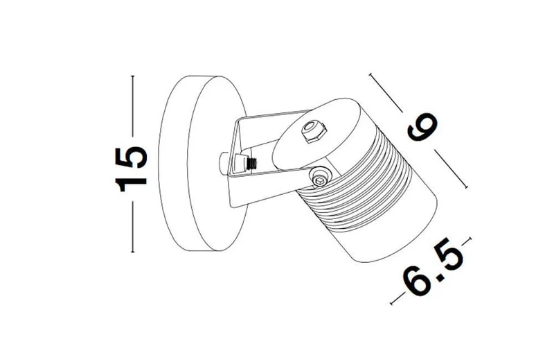 Fend LED Außenwandleuchte Base Hoch 3000K Schwarz IP65