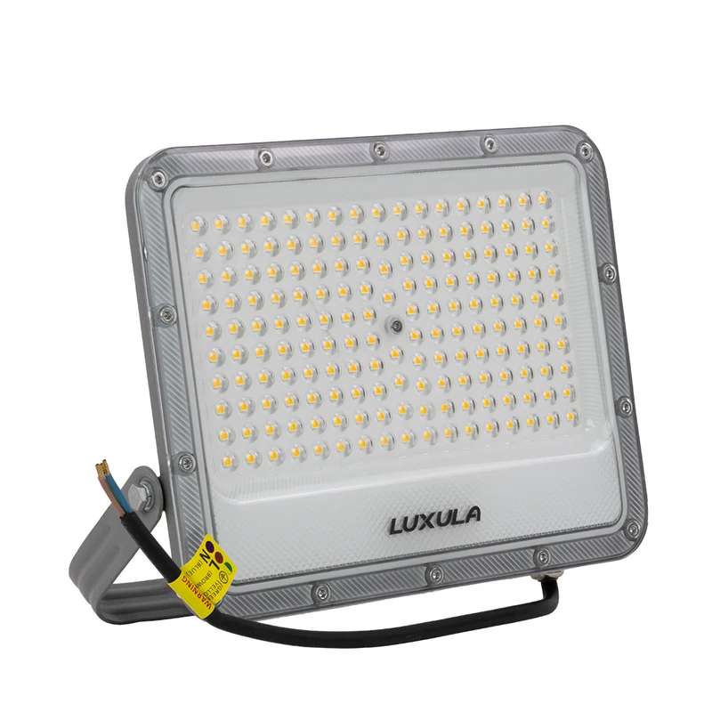 LED-Fluter, 100 W, 4000 K (neutralweiß), 12000 lm, grau, IP65