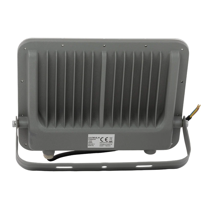 LED-Fluter, 100 W, 4000 K (neutralweiß), 12000 lm, grau, IP65