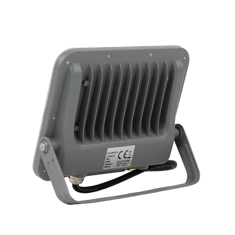 LED-Fluter, 50 W, 4000 K (neutralweiß), 6500 lm, grau, IP65