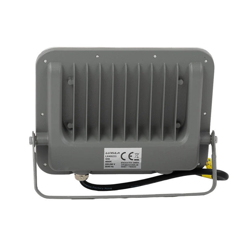LED-Fluter, 50 W, 4000 K (neutralweiß), 6500 lm, grau, IP65