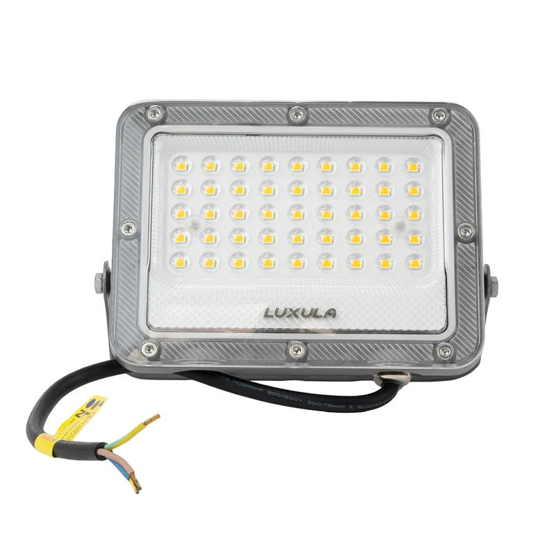 LED-Fluter, 30 W, 4000 K (neutralweiß), 3900 lm, grau, IP65
