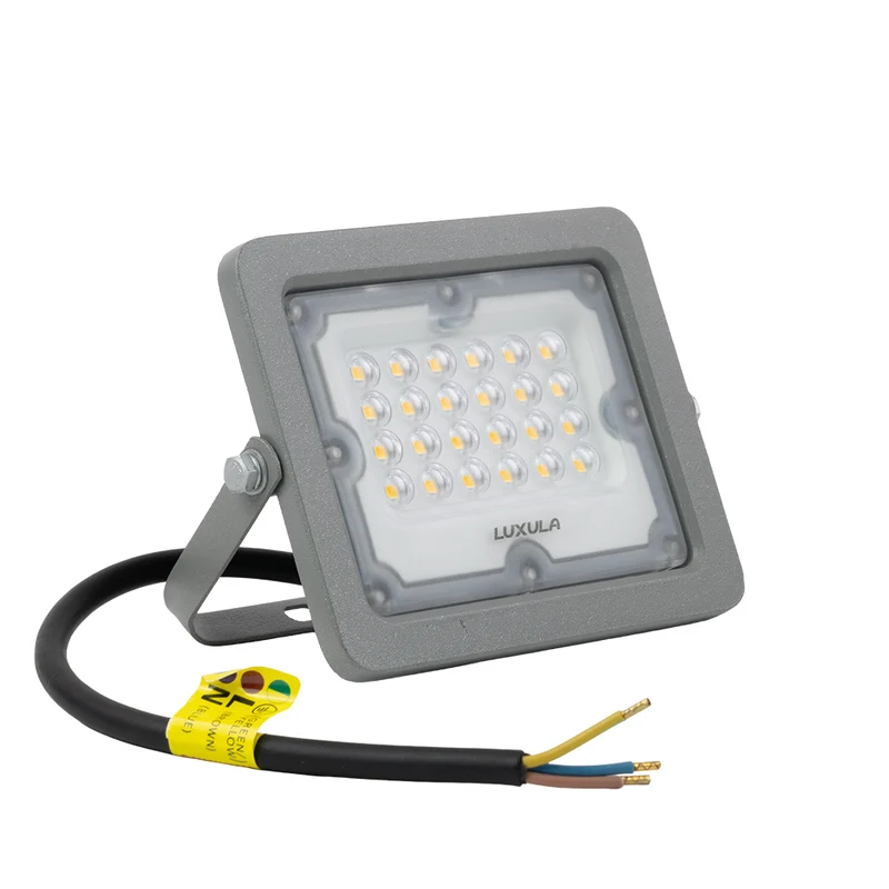 LED-Fluter, 20 W, 4000 K (neutralweiß), 1800 lm, grau, IP65