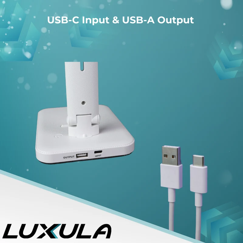 LED-Tischlampe, weiß, mit Dimm- und CCT-Funktion, 5 W Leistung
