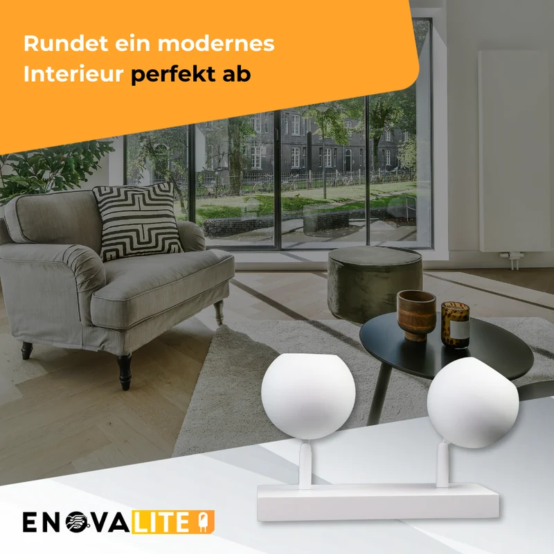 Deckenspot GLOBE, in Weiß, aus Alu und Stahl, 2-flammig, GU10-Fassung, IP20, Ø10cm