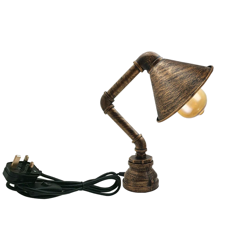 Steampunk Tischleuchte mit Wasserpfeifen Rohrlampen~2341