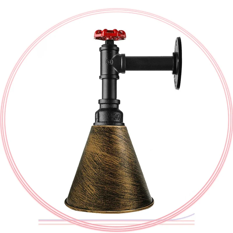 Wandleuchten bad,1-flammig, metall, E27, Ø 18cm Schirm~2334