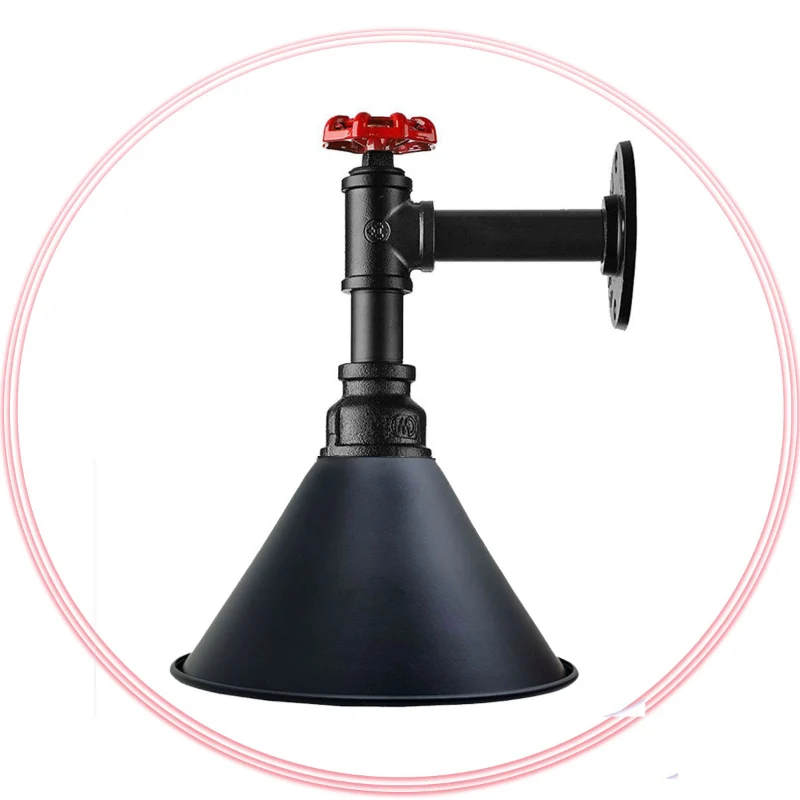 Wandleuchten bad,1-flammig, metall, E27, Ø 18cm Schirm~2334