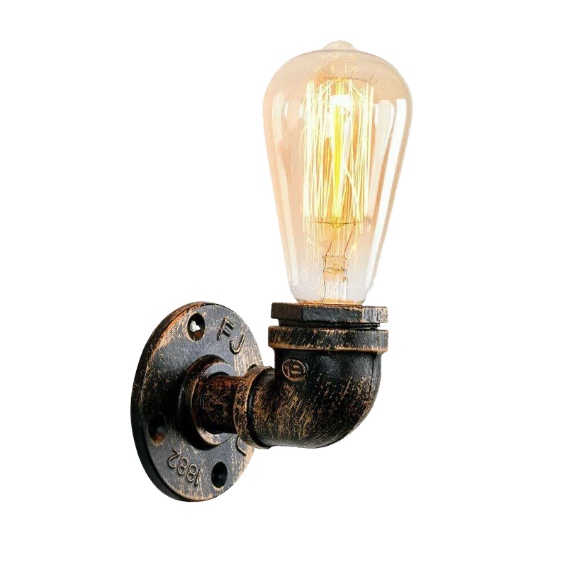 Vintage Industrie Wasserrohr Wandleuchten ~ 2325