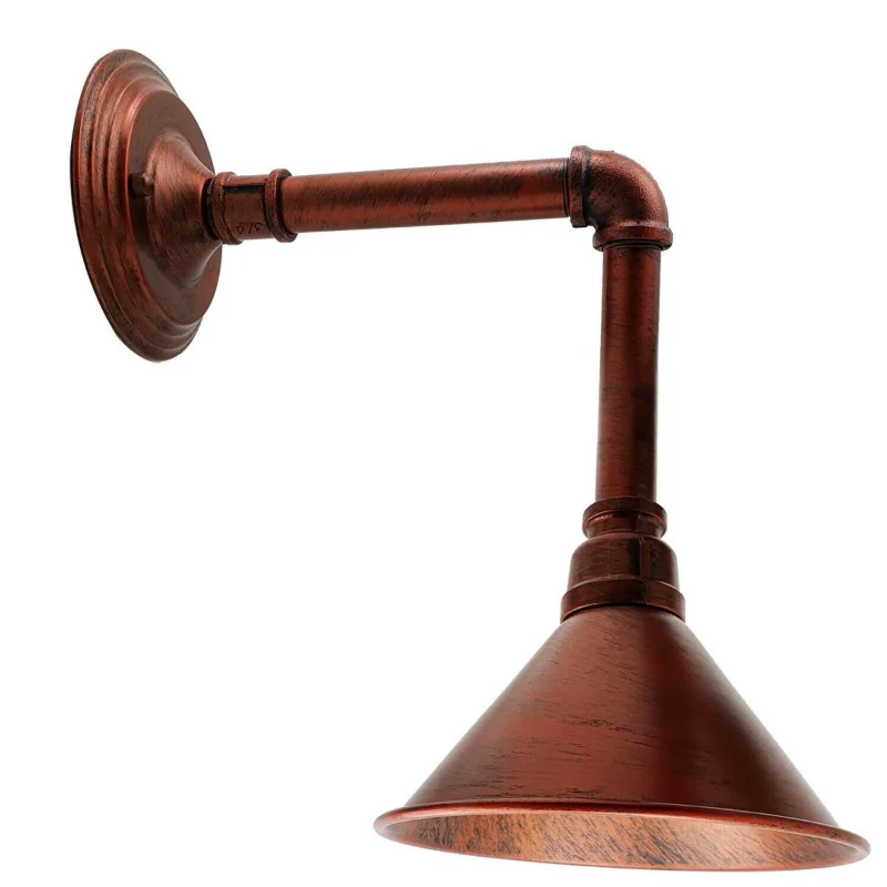 Rustikale Rot Rohrlampe Steampunk Wandleuchte~2318