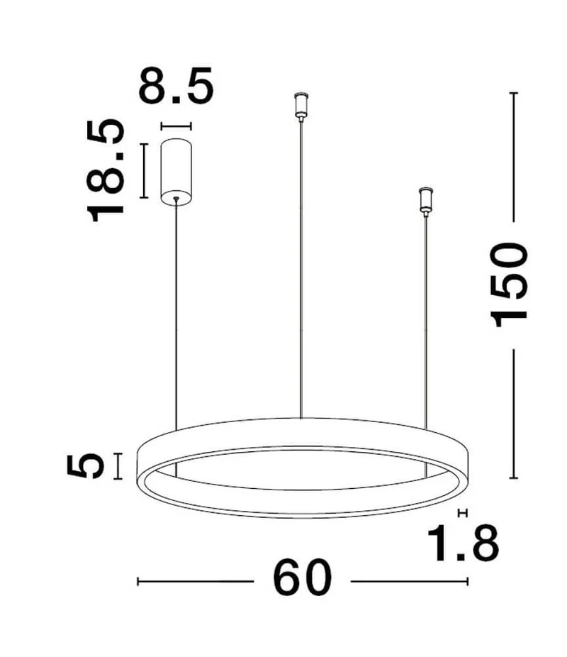 Elowen LED Pendelleuchte Ø 60cm 3000K Up & Down