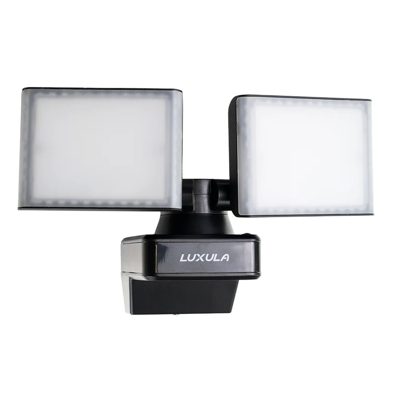 Schwenkbarer LED Fluter, 2-köpfig, 2x 15 W, 3200 lm, 4000 K (neutralweiß), IP54, flexibler Strahler, Aluminiumguss, Wandleuchte