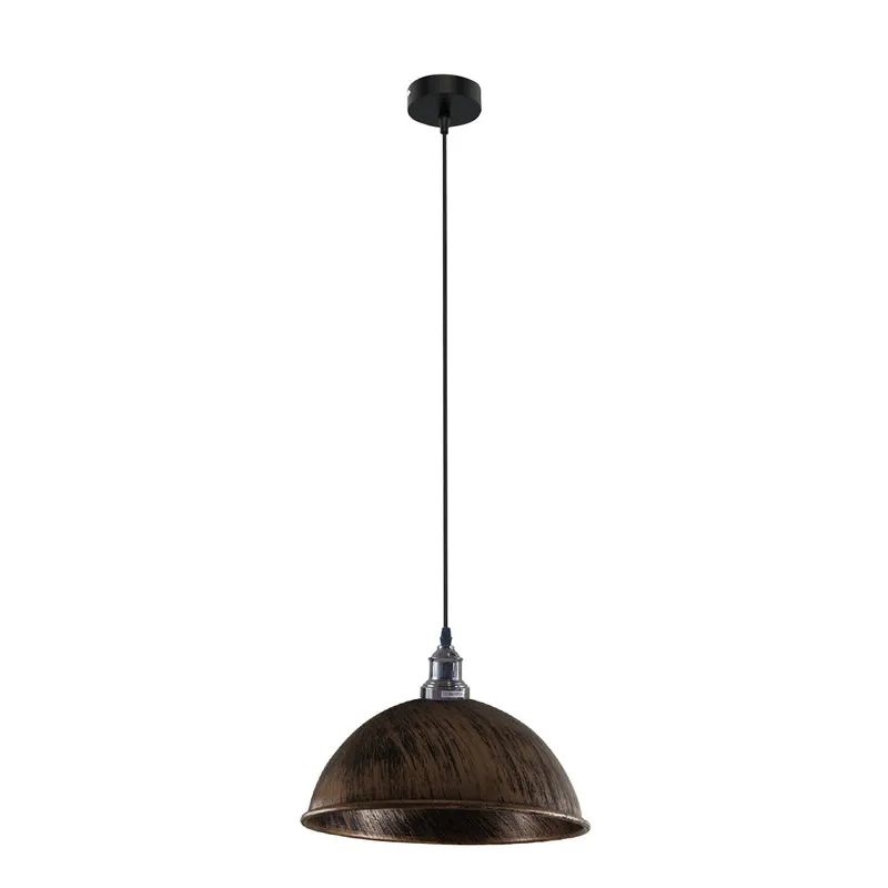 Retro-Pendelleuchte-gebürstetem Kupferschirm ⌀21cm~2166