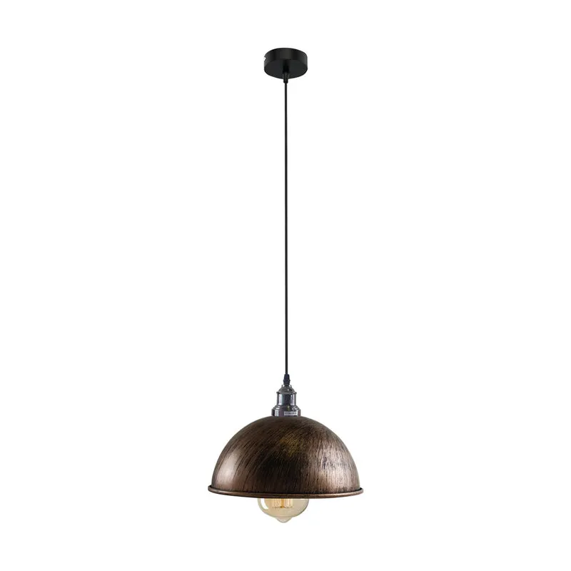 Retro-Pendelleuchte-gebürstetem Kupferschirm ⌀21cm~2166