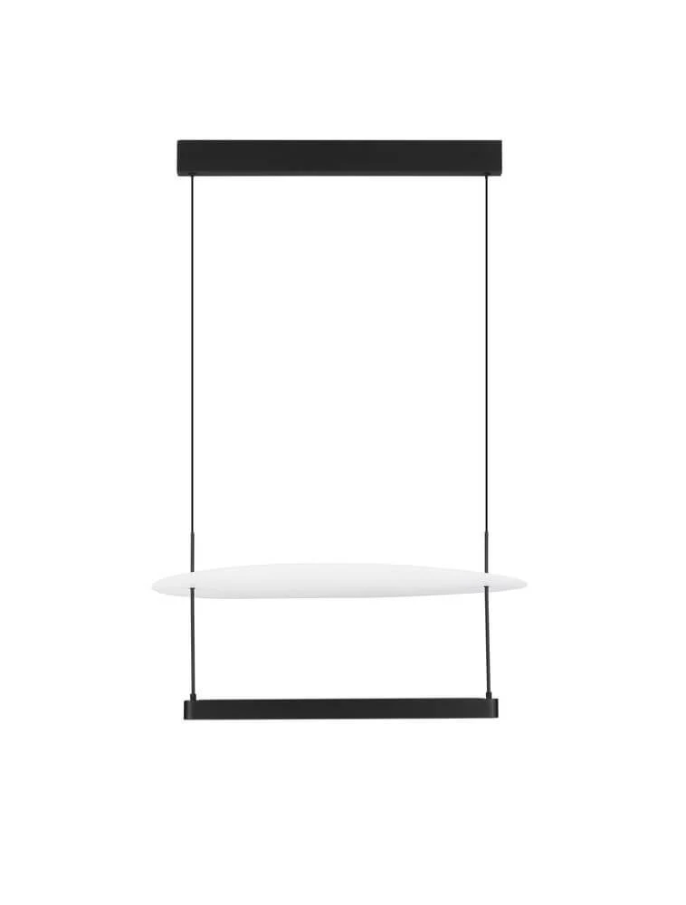 Diona LED Pendelleuchte Ø 60cm Schwarz, Weiß