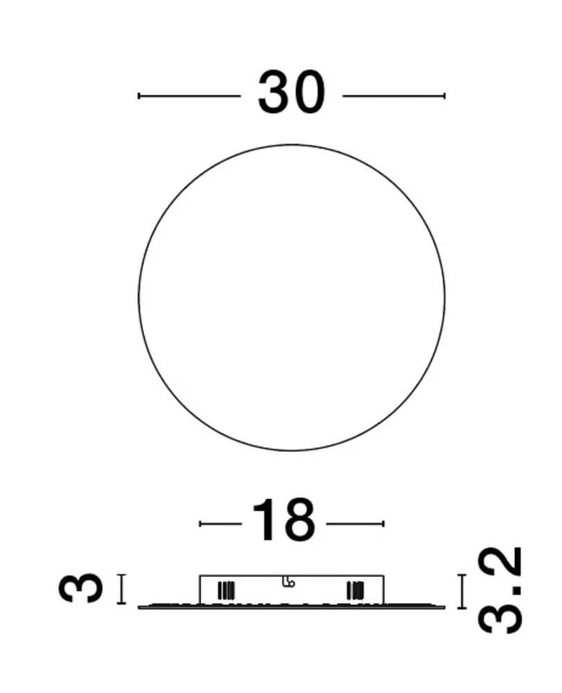 Cyrcle LED Wandleuchte Ø 30cm 3000K