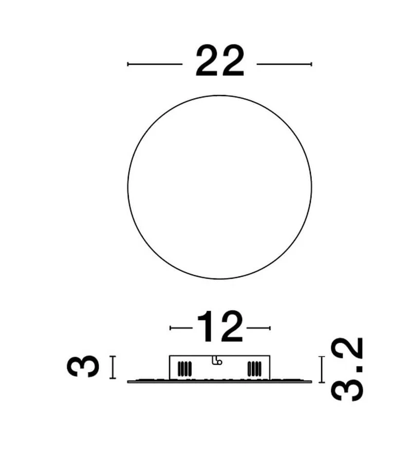 Cyrcle LED Wandleuchte Ø 22cm 3000K