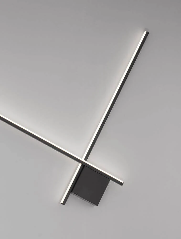 Cross LED Wandleuchte 80cm 2-flammig 2700K