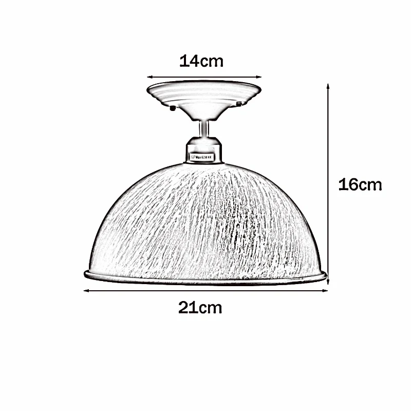 Elegante Schwarze Deckenleuchten - Ø 22 cm schöne Dom-Form~2142